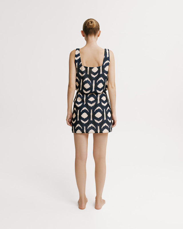 Set Crop Top Connie Ikat - Falda Elise Ikat